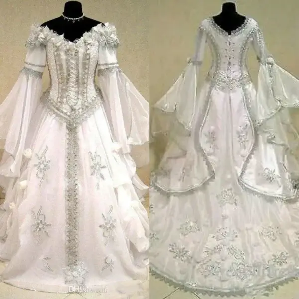 Gothic wedding dresses: Lace-up corset, plus size Victorian, Tudor, Renaissance